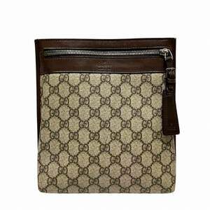 Gucci Flat Messenger Bag Gg Coated #245609G49B